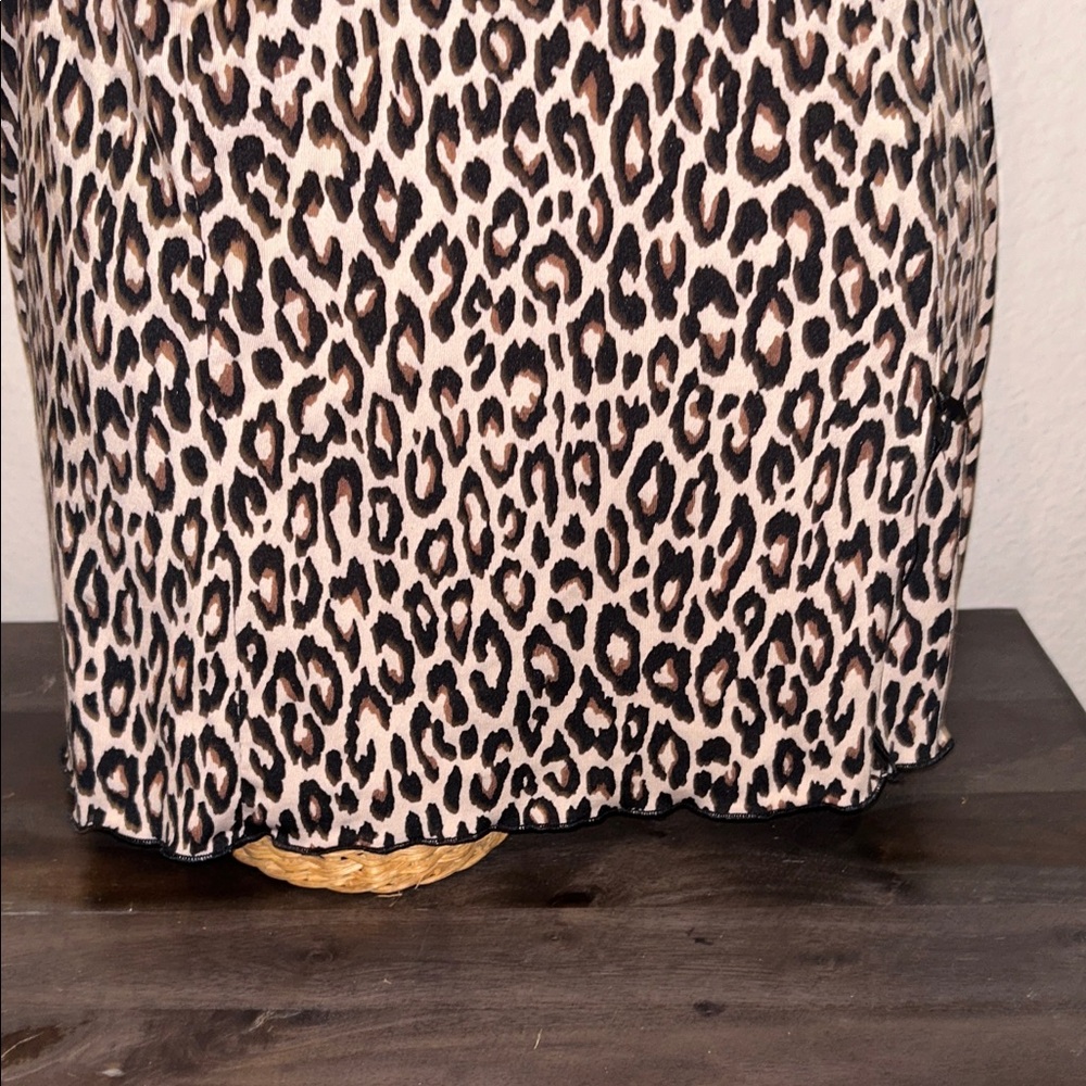 Chic Leopard Print Mini Night Lingerie Pajama Dress - Picture 8 of 8